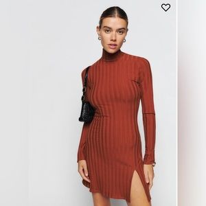 Reformation Libra Knit Dress in Oxide